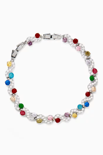 Sierra Crystal Bracelet in Rhodium-plated Metal