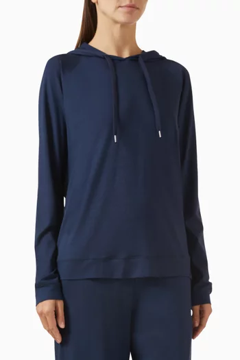 Drawstring Hoodie in Modal Jersey