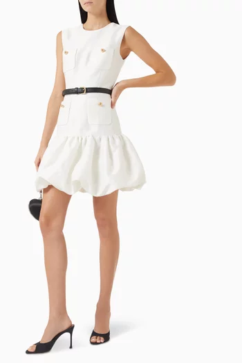 Bubble-skirt Mini Dress in Taffeta