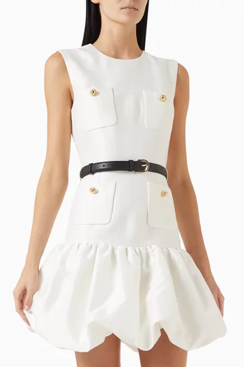 Bubble-skirt Mini Dress in Taffeta