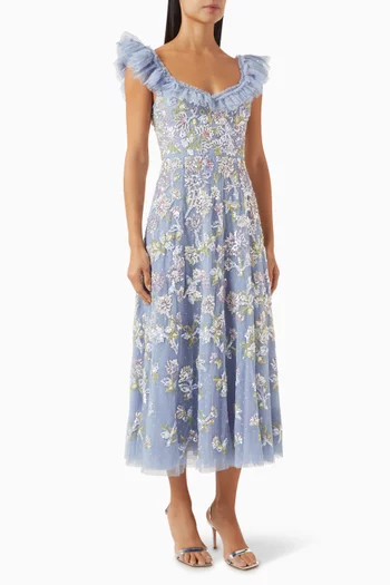 Sequin Dandelion Ruffle Ballerina Dress