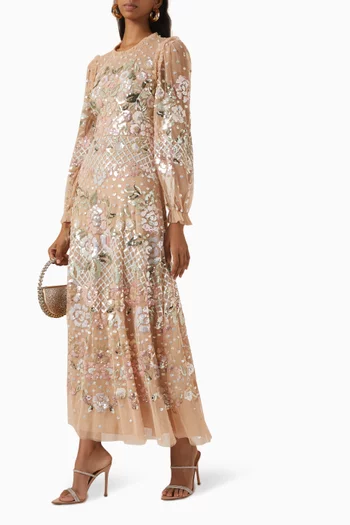 Rosalie Embellished Ankle Gown in Tulle
