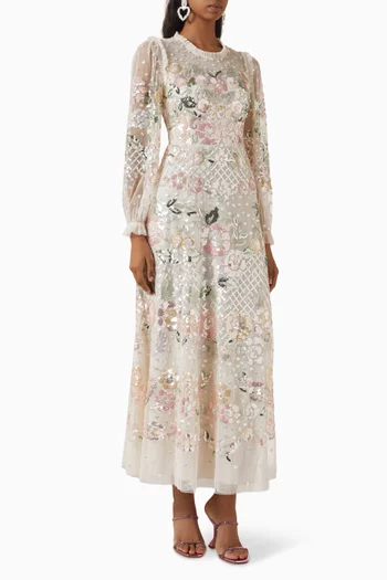Rosalie Embellished Ankle Gown in Tulle