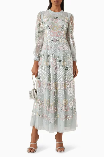Rosalie Embellished Ankle Gown in Tulle