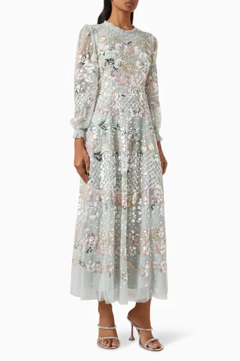 Rosalie Embellished Ankle Gown in Tulle