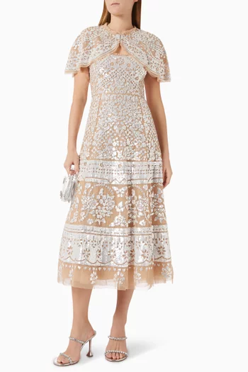 Aurora Embellished Cape in Tulle