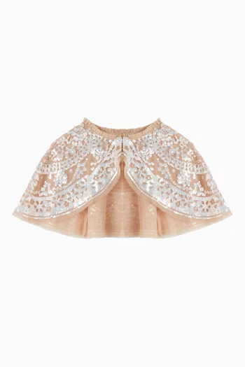 Aurora Embellished Cape in Tulle