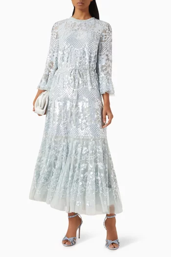 Snowdrop Embellished Gown in Tulle