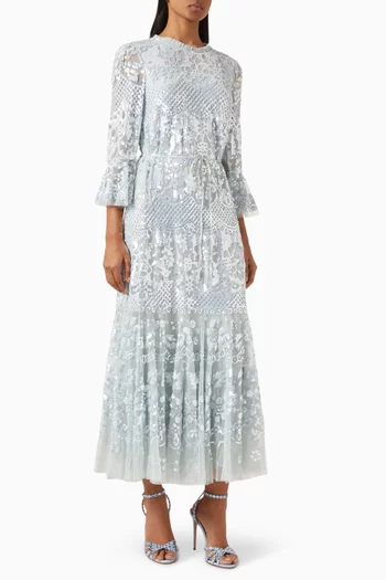 Snowdrop Embellished Gown in Tulle