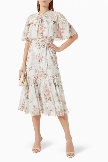 Madame Rose Carla Cape Ballerina Dress in Chiffon