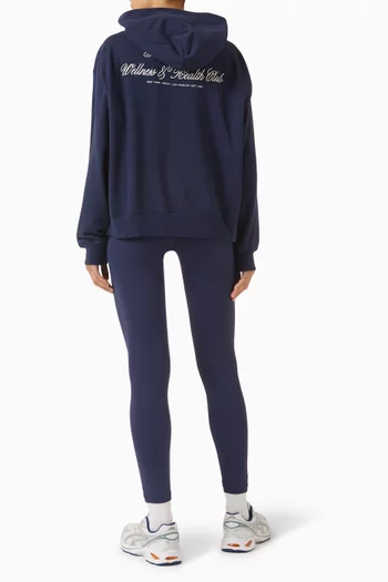 كنزة بغطاء رأس بسحّاب وشعار International‏ قطن