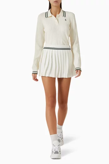 Abigail Pleated Skirt in Viscose Crepe