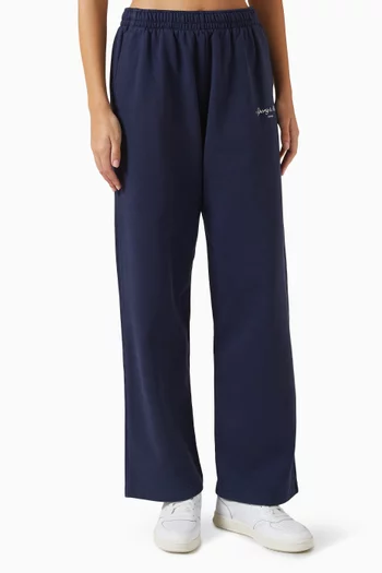Syracuse Wide-leg Pants in Cotton-fleece