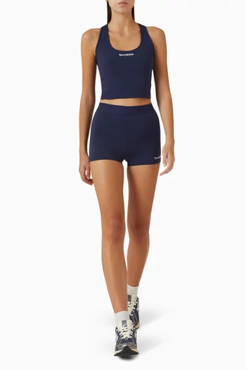 Serif Logo Biker Shorts