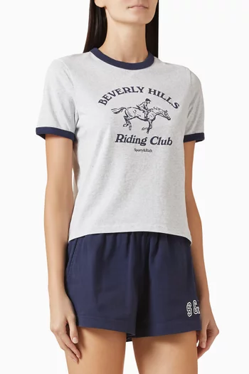 تي شيرت رينجر بطبعة شعار Riding Club قطن