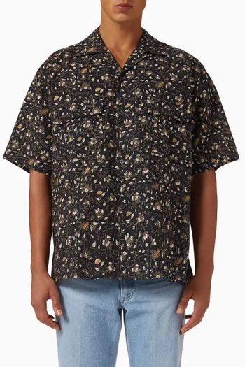 Floral-print Shirt in Cotton