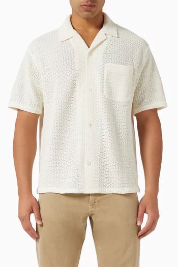 Open Weave Shirt in Cotton-blend