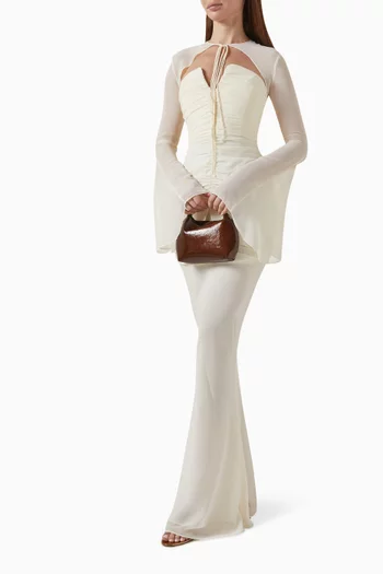 Lorena Bolero Maxi Dress in Chiffon