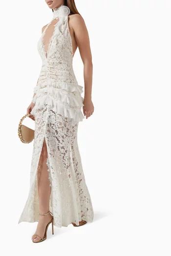Bonita Maxi Dress in Cotton Lace