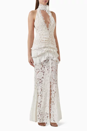 Bonita Maxi Dress in Cotton Lace