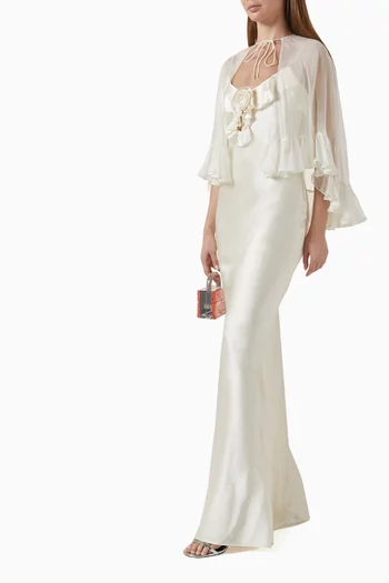 Esperanza Maxi Dress in Silk Satin
