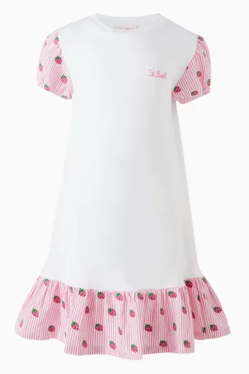 Strawberry-print T-shirt Dress in Cotton-jersey