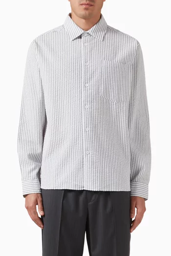 Stripe Pearce Shirt in Seersucker