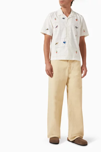 Olive Tapestry Shirt in Cotton