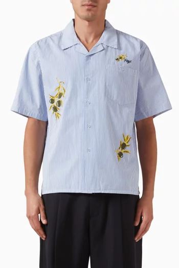 Capri Cuban Striped Shirt in Cotton