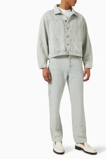 Bormio Hickory Stripe Jacket in Denim