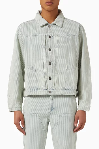 Bormio Hickory Stripe Jacket in Denim