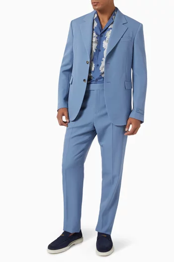 Single-breasted Blazer in Virgin Wool