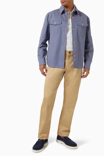 Overshirt in Cotton Gabardine
