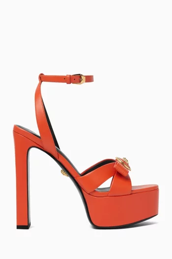 Gianni Ribbon 145 Platform Sandals in Leather