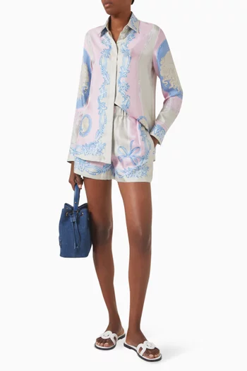 Medusa Cameo Shirt in Silk Twill