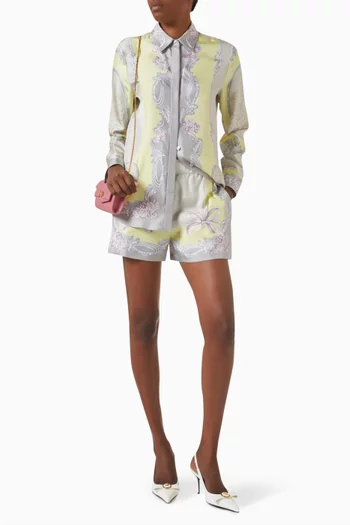 Medusa Cameo Shirt in Silk Twill