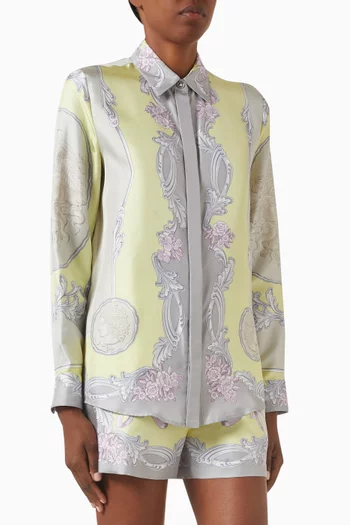 Medusa Cameo Shirt in Silk Twill