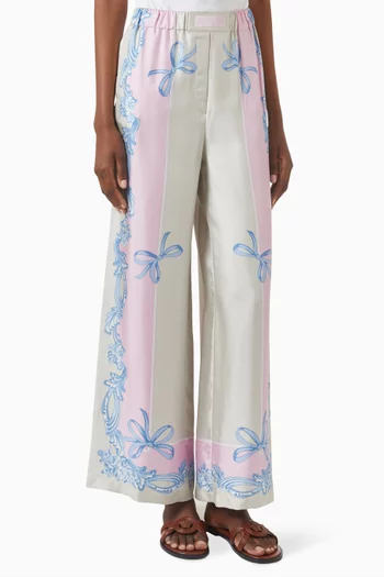 Medusa Cameo Pants in Silk Twill