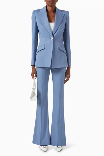 Single-breasted Blazer in Wool Gabardine