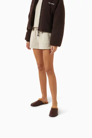 حذاء مفتوح اتيك فرو شمواه جلد