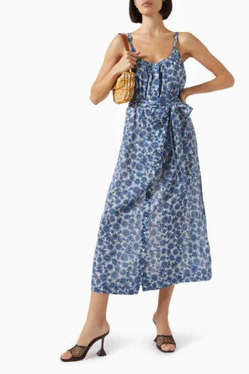 فستان نيفيتا بحزام قطن عضوي