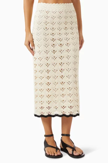 Rhiannon Crochet Skirt in Cotton