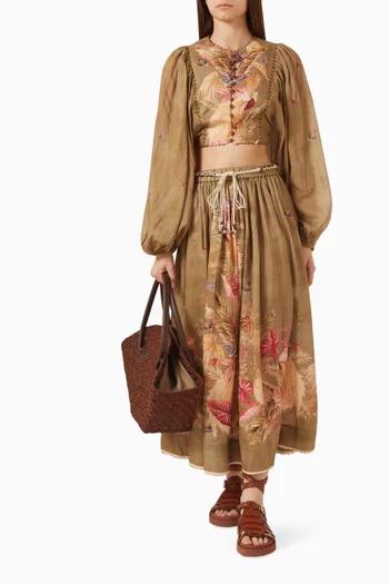 Ascension Crop Top in Linen