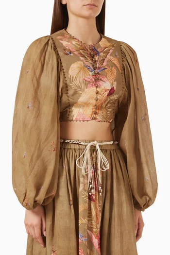 Ascension Crop Top in Linen