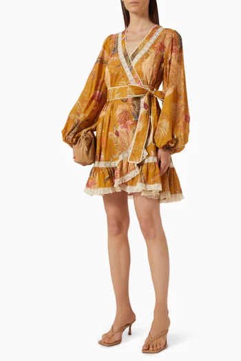 Ascension Frill Mini Dress in Cotton