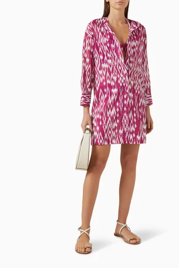 Hurricane Shirt Dress in Cotton-voile