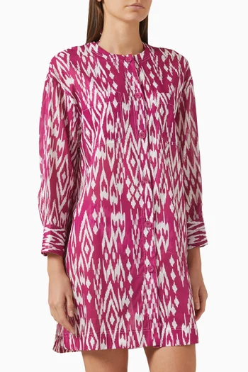Hurricane Shirt Dress in Cotton-voile