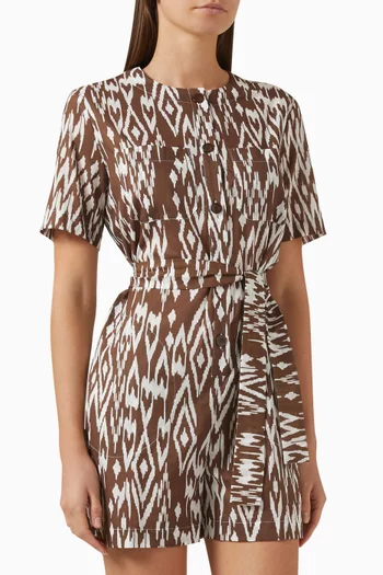 Chilly Belted Playsuit in Cotton