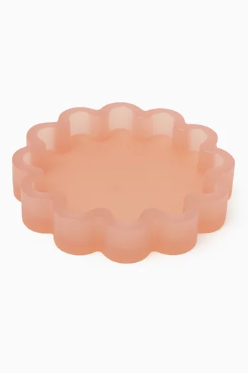 Small Scalloped Accent Plate in Resin