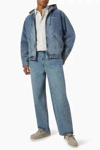 Washed Carpenter Jacket in Denim